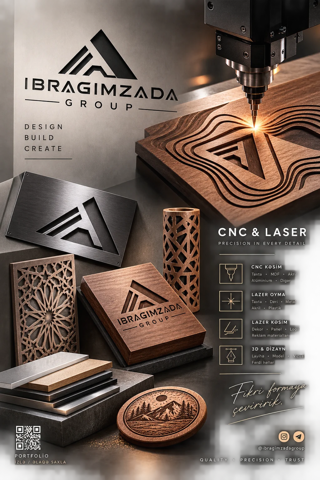 CNC və lazer poster dizaynı