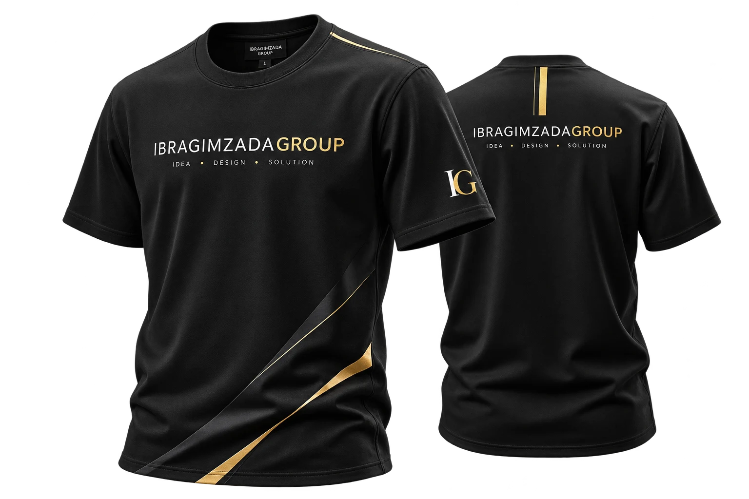 IBRAGIMZADA GROUP t-shirt ön və arxa dizaynı