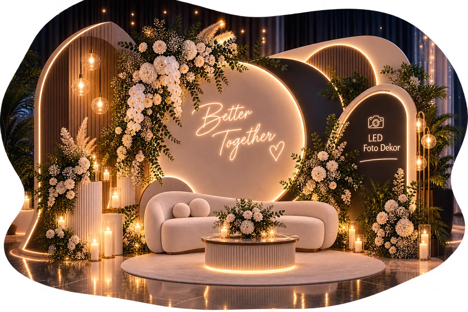 LED işıqlı foto dekor