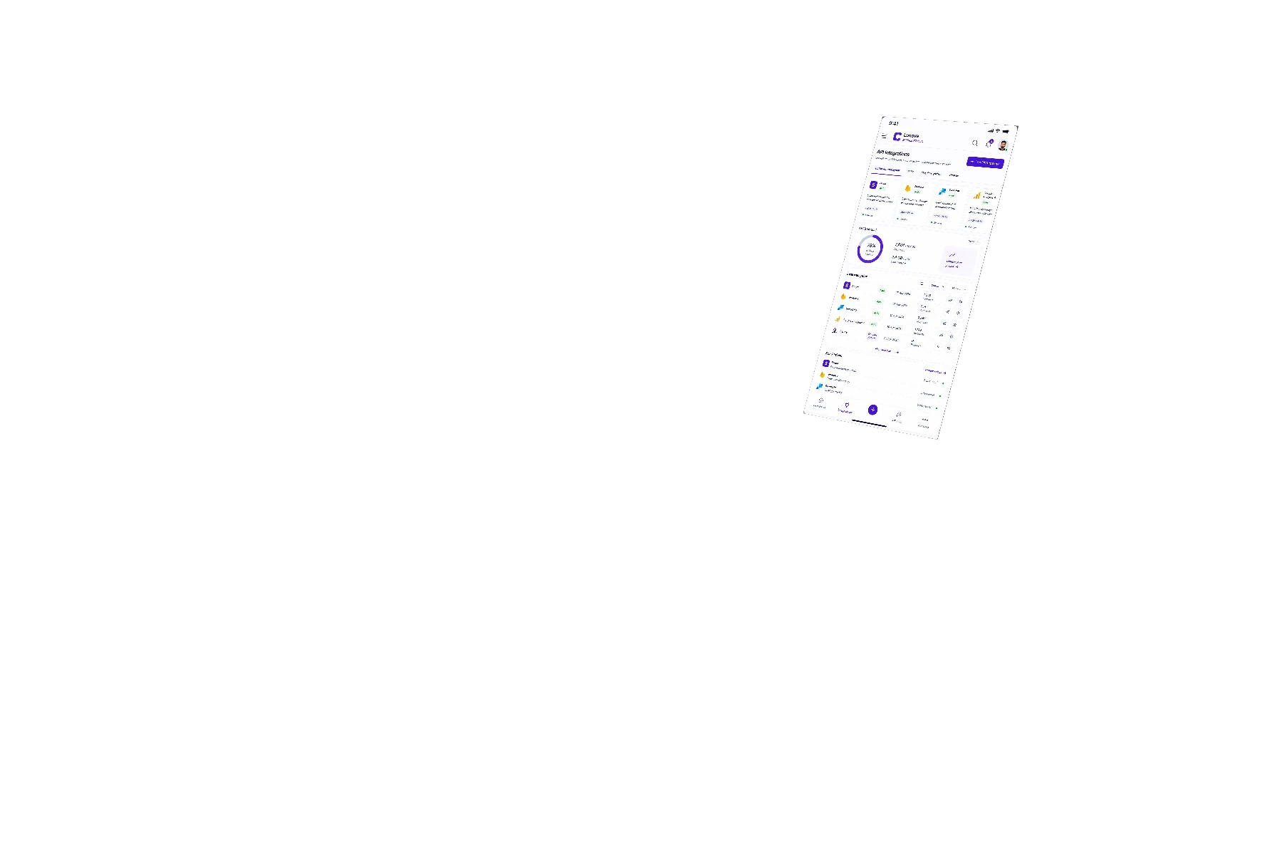 API inteqrasiyası mobil interfeysi