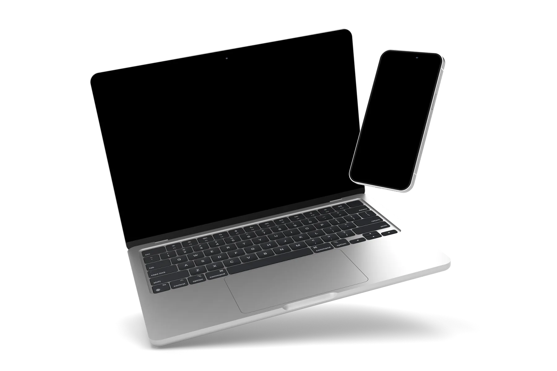 MacBook və telefon mockup-u